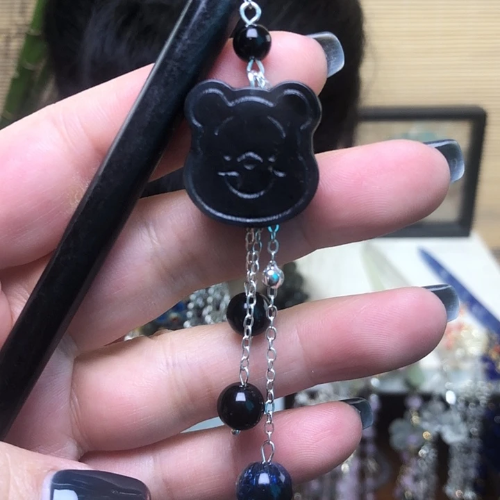 蛇纹石玉未镶嵌发簪