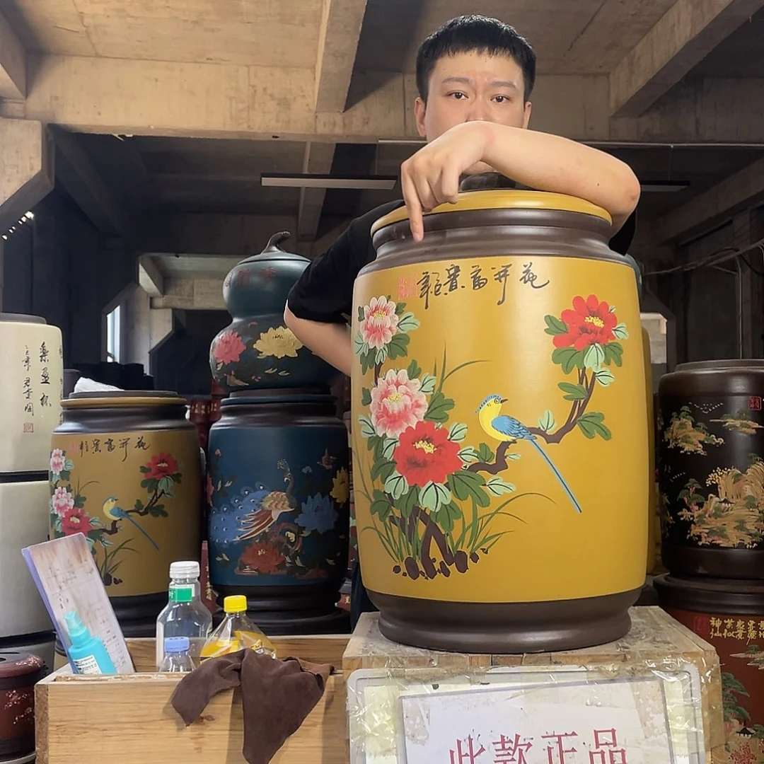 宜兴原矿紫砂茶叶罐