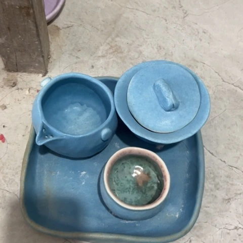 盘熠樹日式手捏餐具茶具