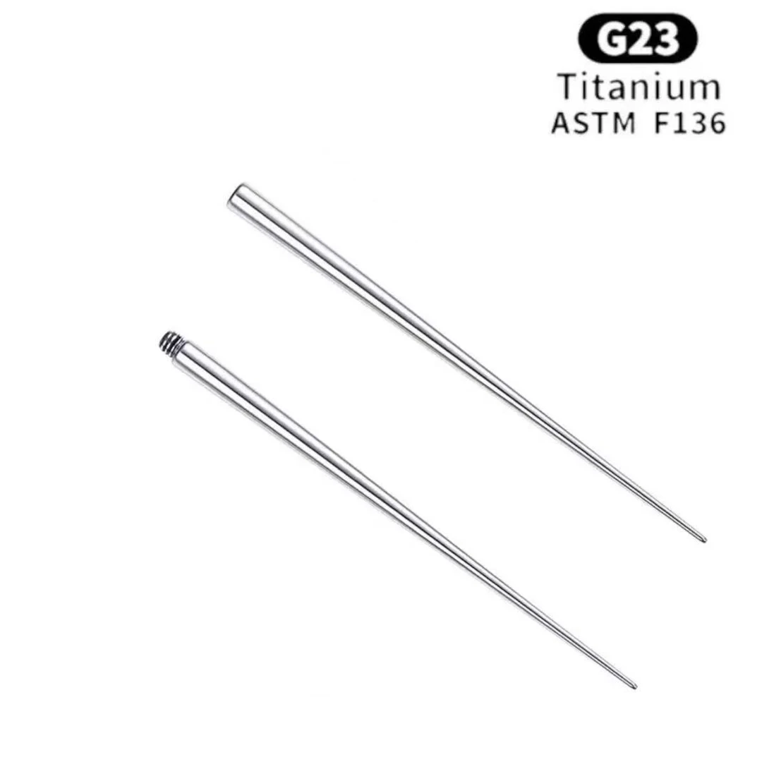 钛合金耳饰 引导针（通用1.2粗钛合金内螺纹底座）