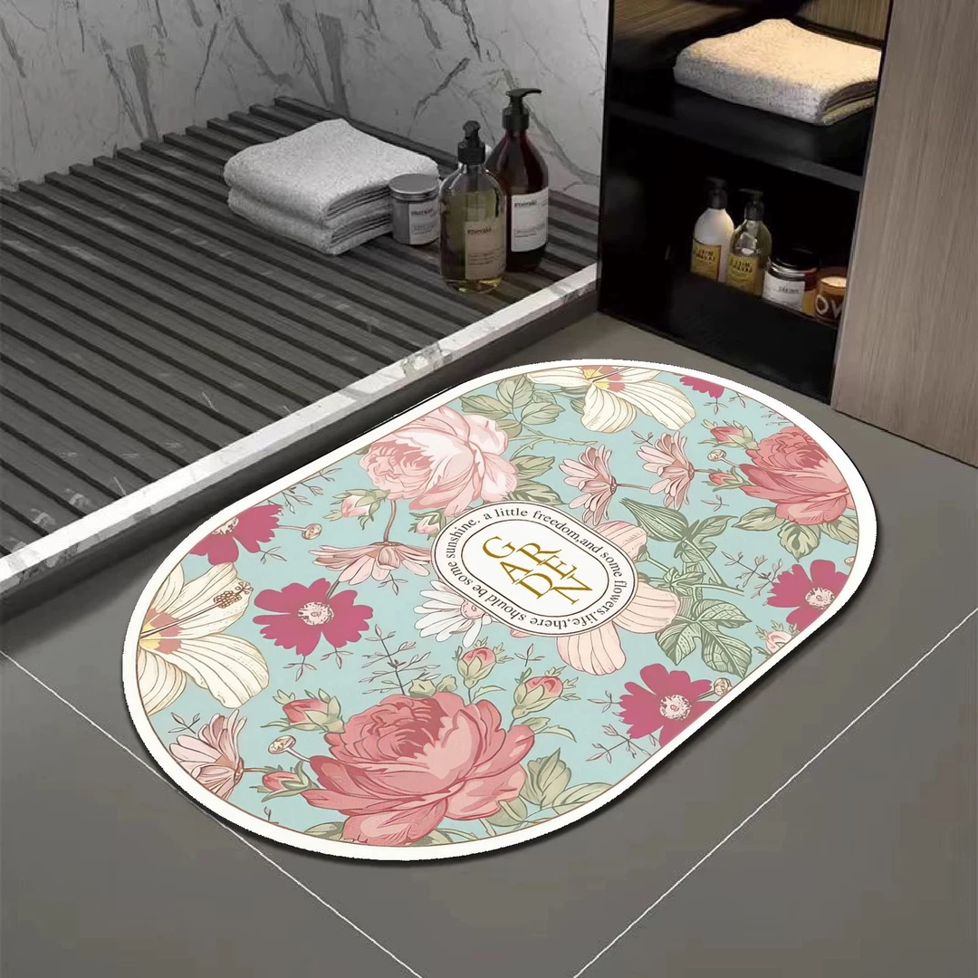 加厚硅藻泥吸水防滑家用地垫入户门玄关浴室速干脚垫茶几垫飘窗垫