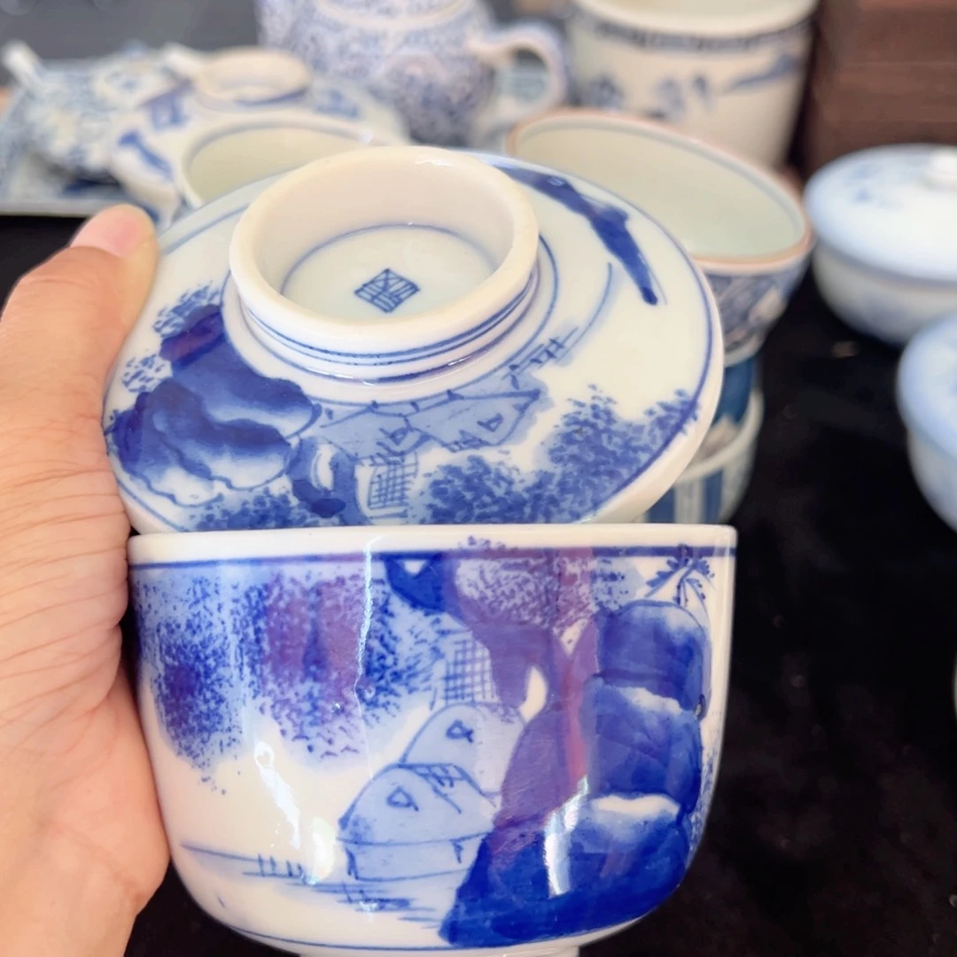 瓷片陶瓷制品青花12345678