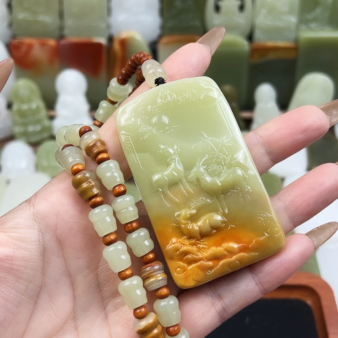 花皮特色生肖羊吊坠