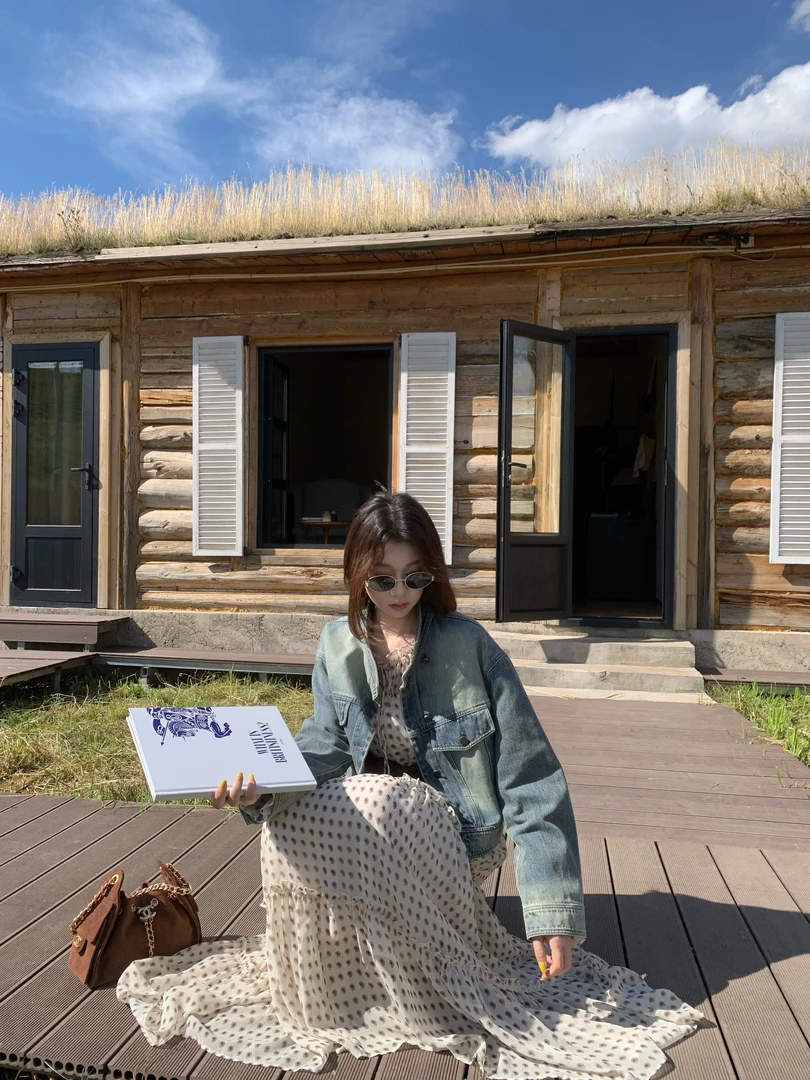 EIA一尧【小韩街头】早秋韩版复古百搭牛仔外套气质ins宽松短外套女