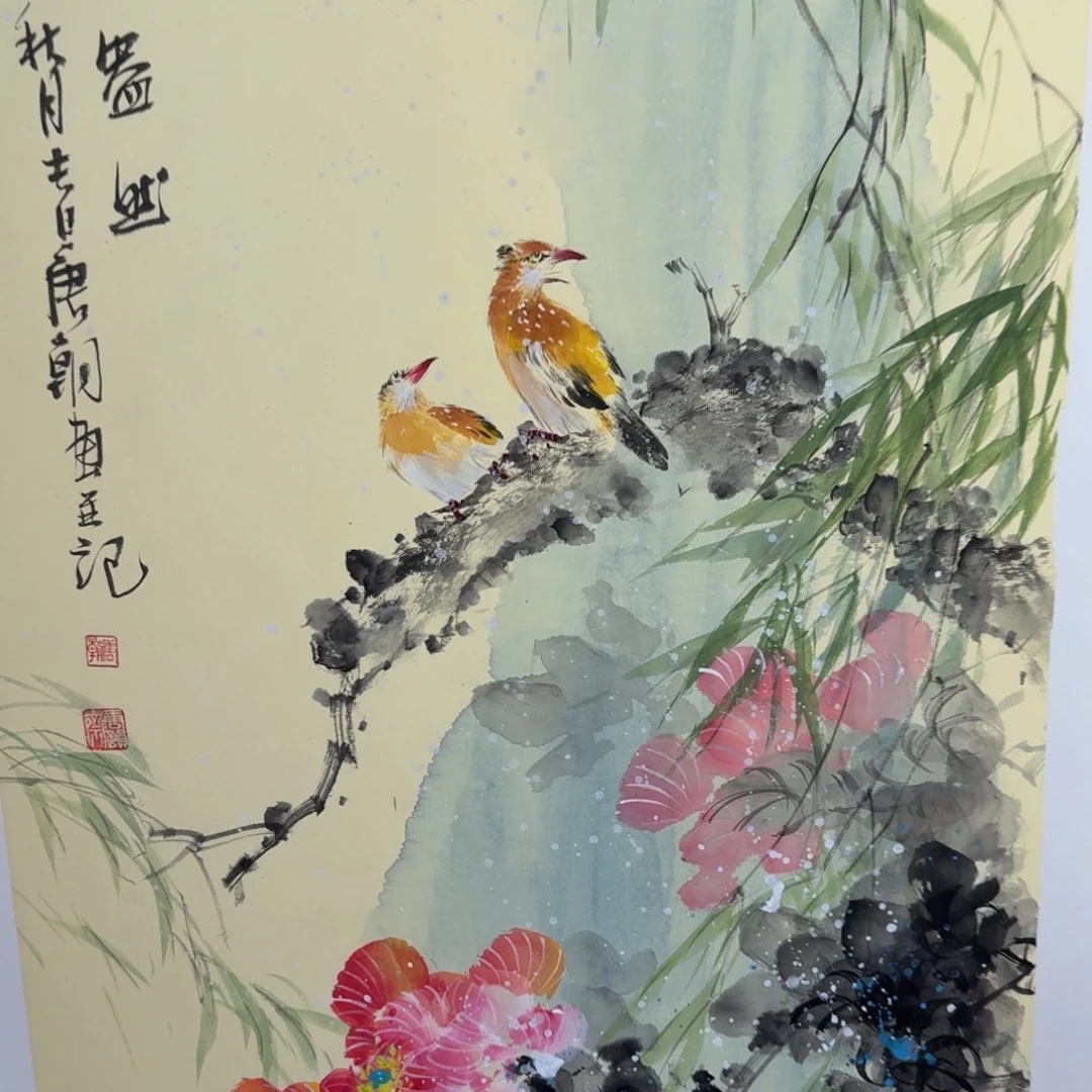 国画国画作品山水花鸟
