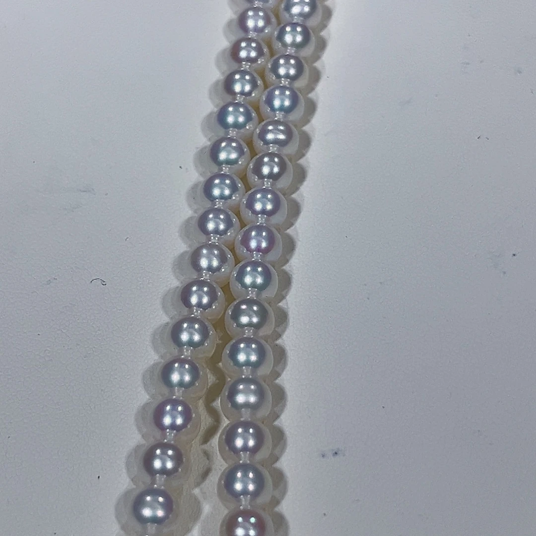 淡水珍珠颈饰18K金镶嵌