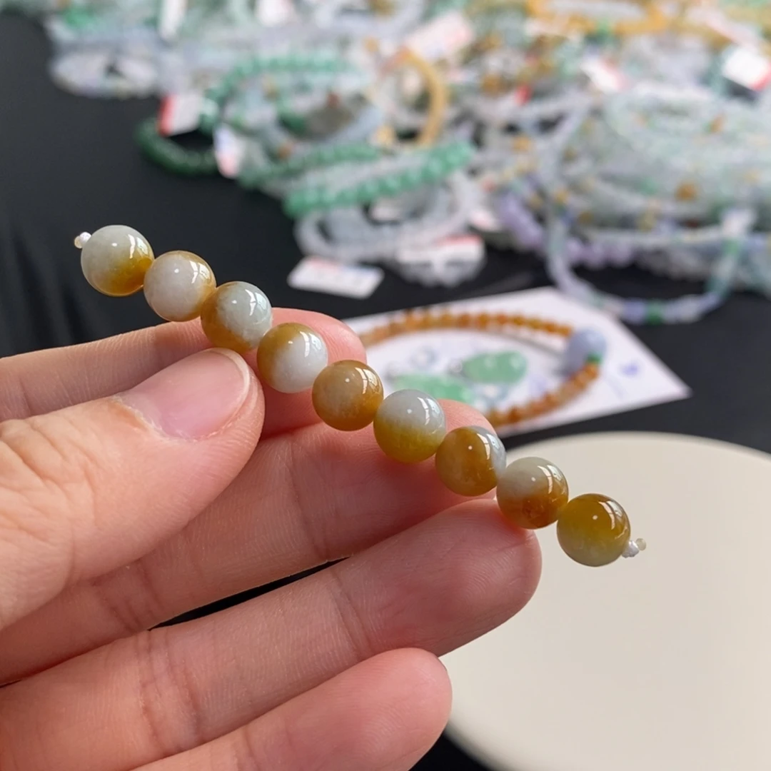 翡翠未镶嵌手链卡7.6