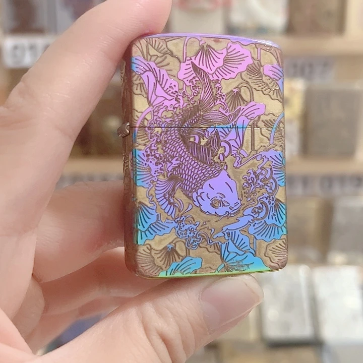 佐罗910彩冰精雕年年有鱼火机