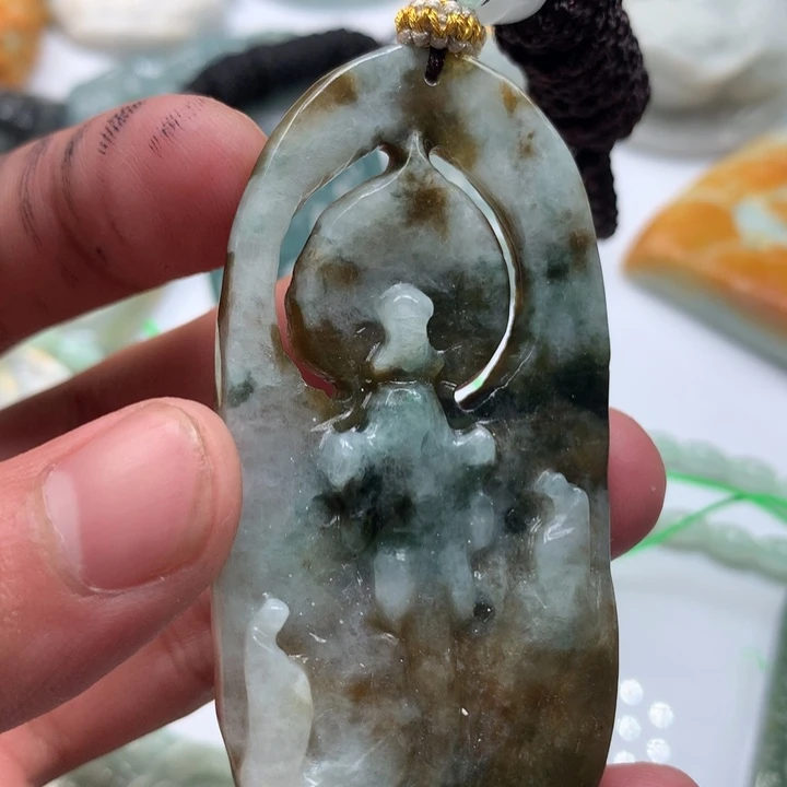 翡翠未镶嵌颈饰保真天然a翡翠