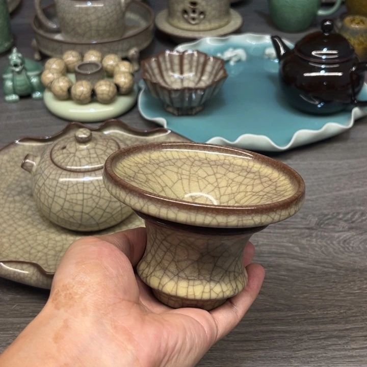 蒋加宝 传世哥窑 茶漏