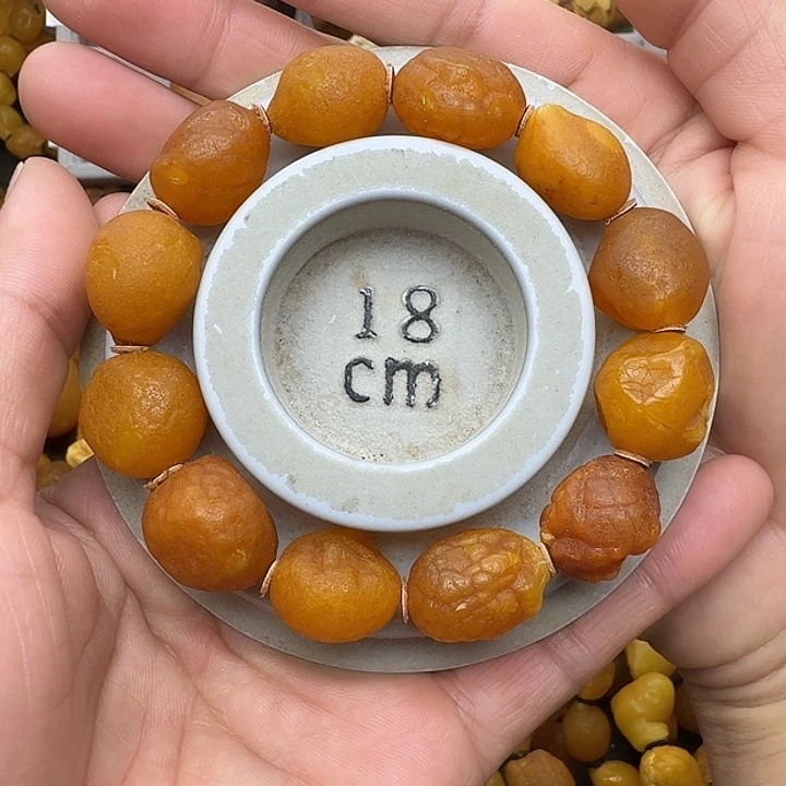 老***菜蜜蜡未镶嵌裸石天然蜜蜡海飘手串