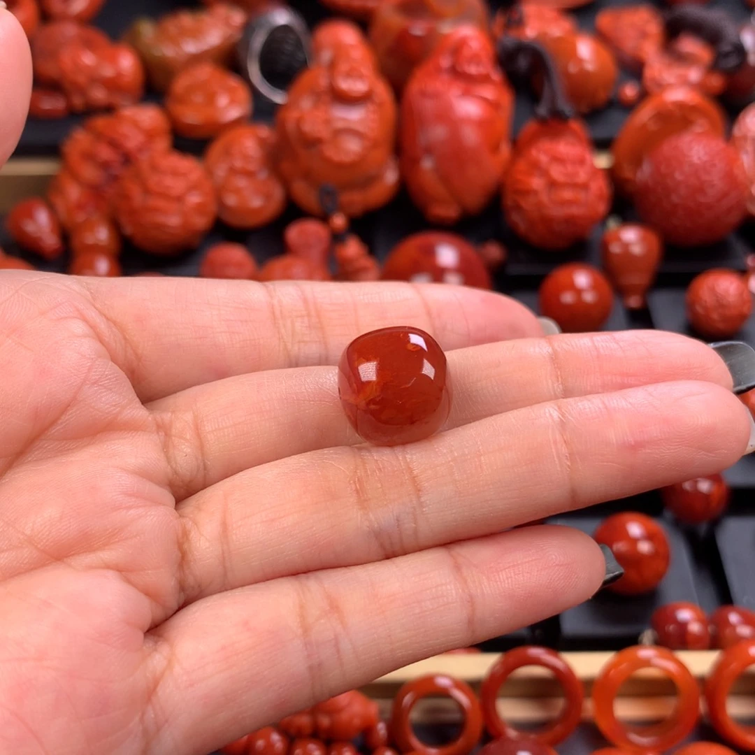 未镶嵌老型单珠13mm➕微瑕南红玛瑙