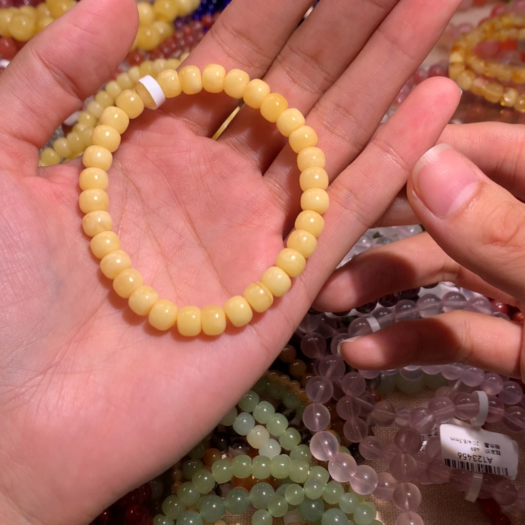 不***呐琥珀未镶嵌手链蜜蜡