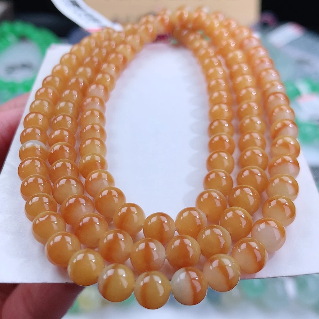 翡翠手链未镶嵌卡6mm