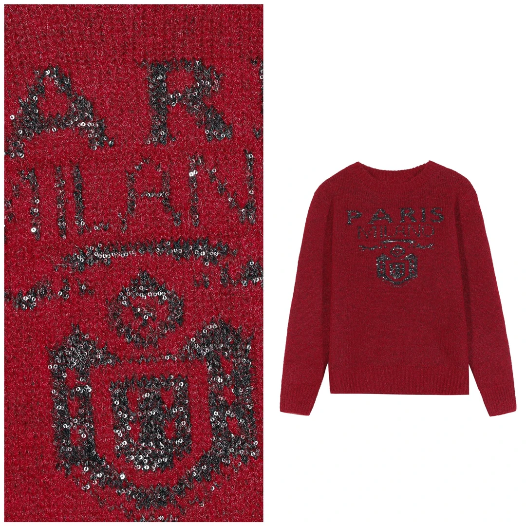 巴黎家番茄红~秋冬加厚羊毛超软糯舒服针织衫打底女5668