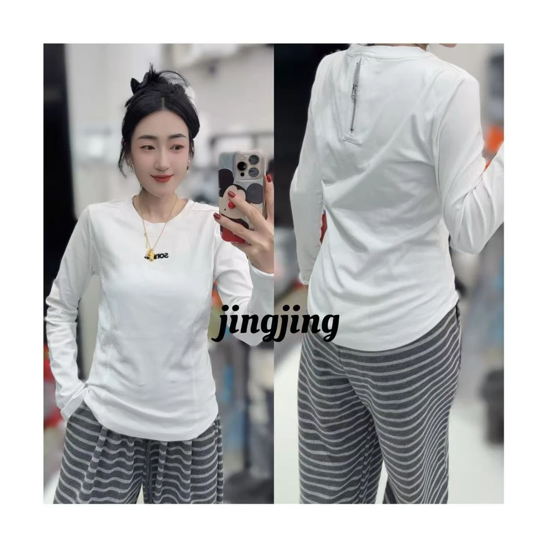 后背拉链设计早春新款净版T恤（5012）