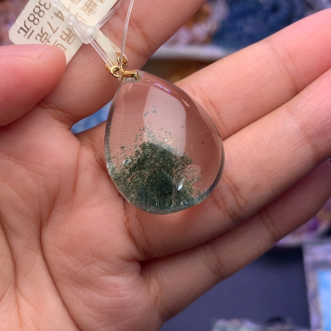 水晶银S925镶嵌颈饰吊坠