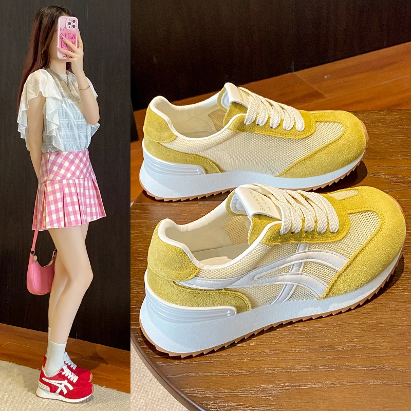 三福爆款网面透气阿甘鞋女夏季新款百搭时尚休闲鞋软底板鞋薄款潮