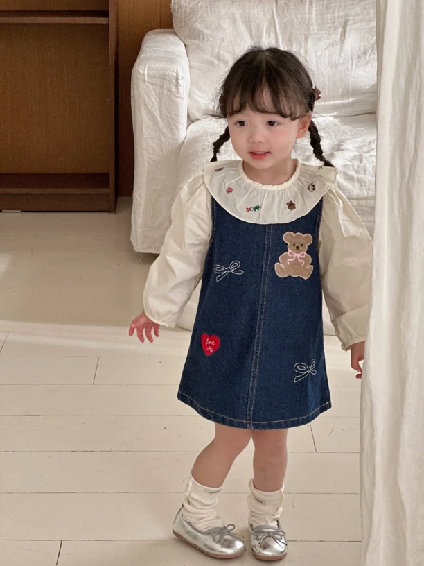 2025春秋春季系列女童洋气小童韩版 可可爱爱牛仔裙25A-21 25A-22