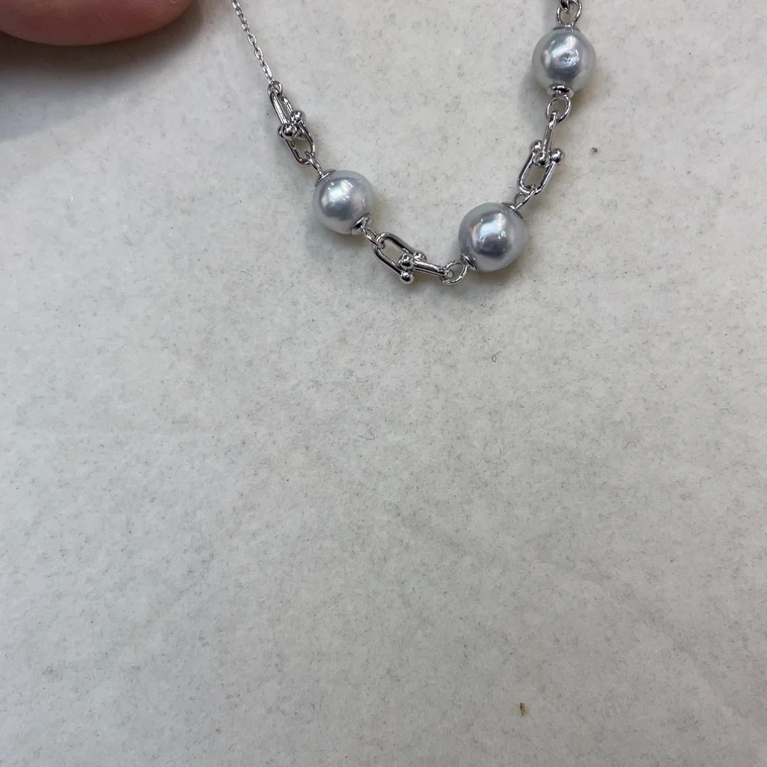 套链海水珍珠银S925镶嵌