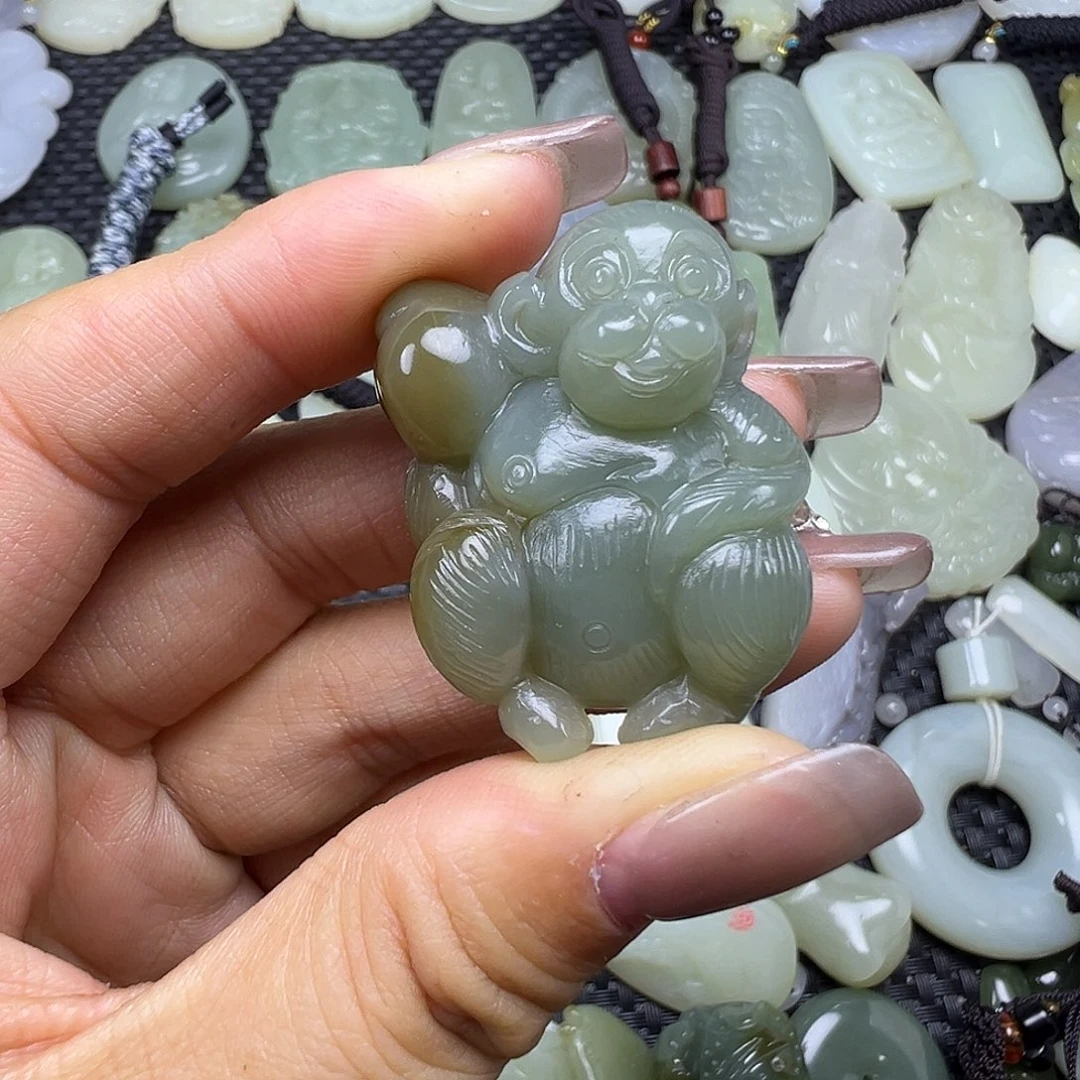 和田玉未镶嵌吊坠(不含链)卡39