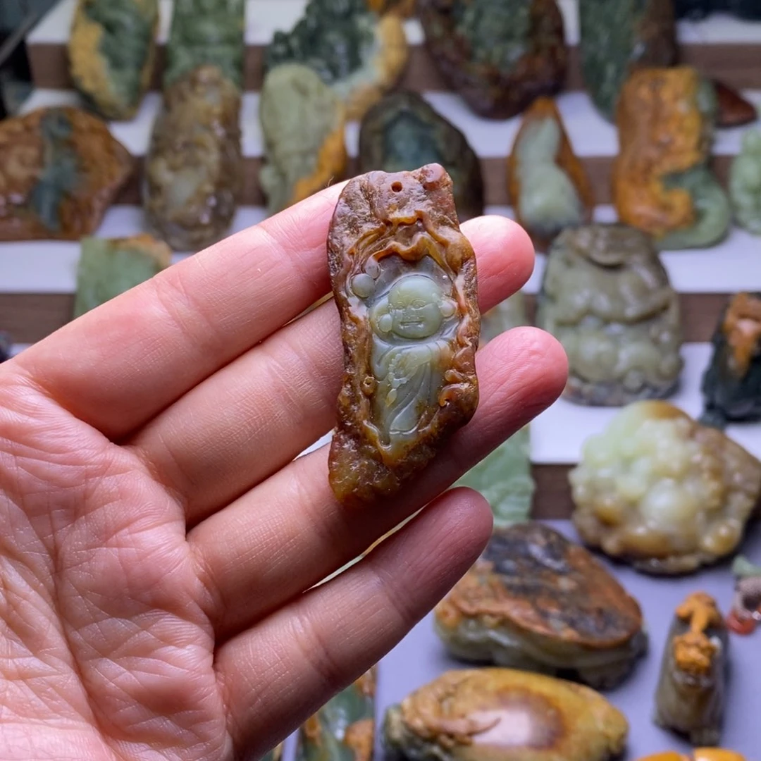 岫岩河磨玉（透闪石质玉）未镶嵌挂件