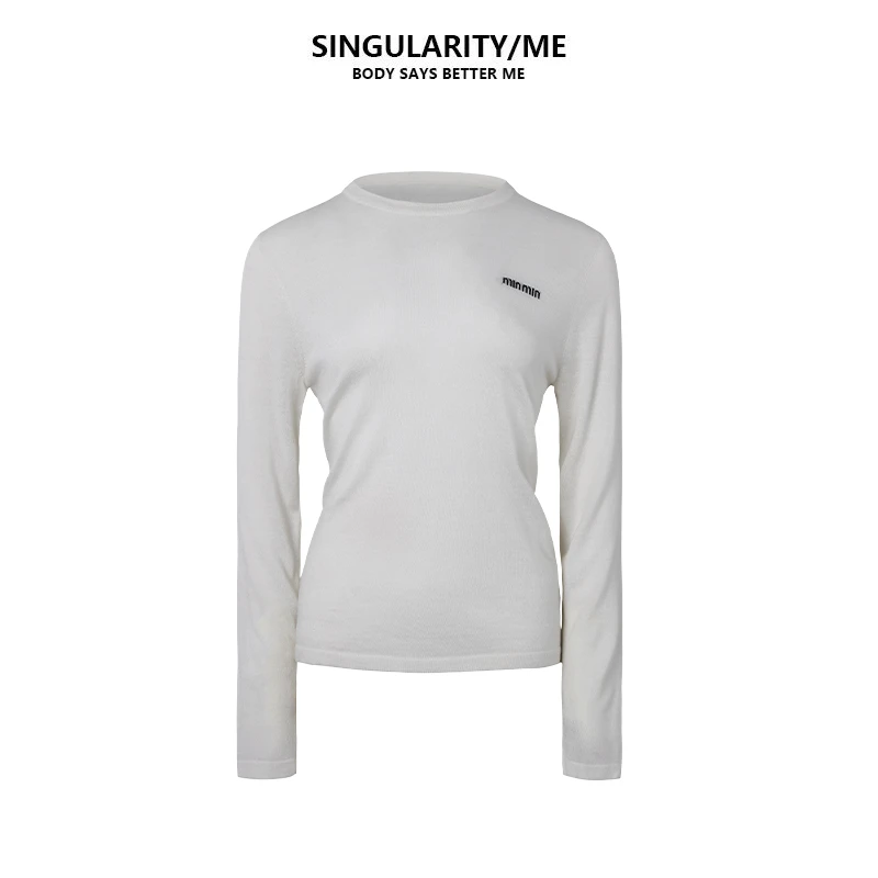 Singularity Me 9A 86195 缪系显瘦软糯圆领针织衫长袖打底衫上衣