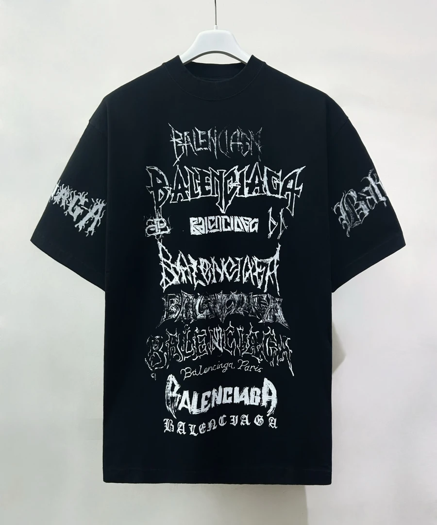 未使用 Balenciaga/巴黎世家 MJ 春夏字母短袖T恤 641675