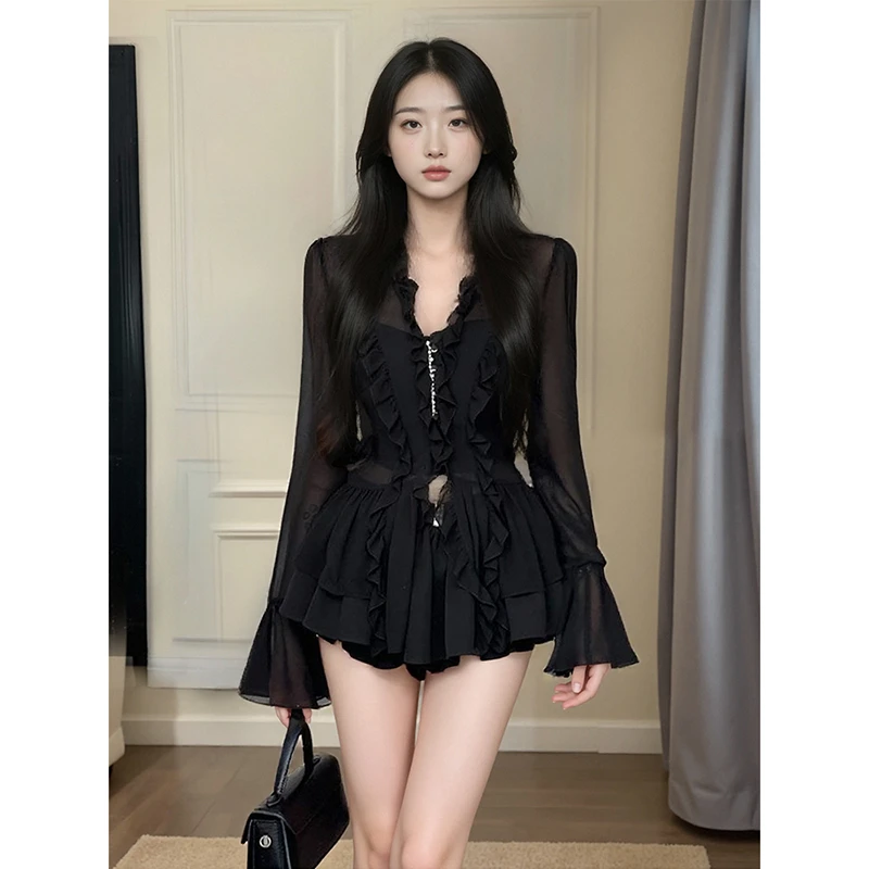 【美神降临2.0】法式辣妹吊带韩系风显瘦时尚套装气质淑女风2025