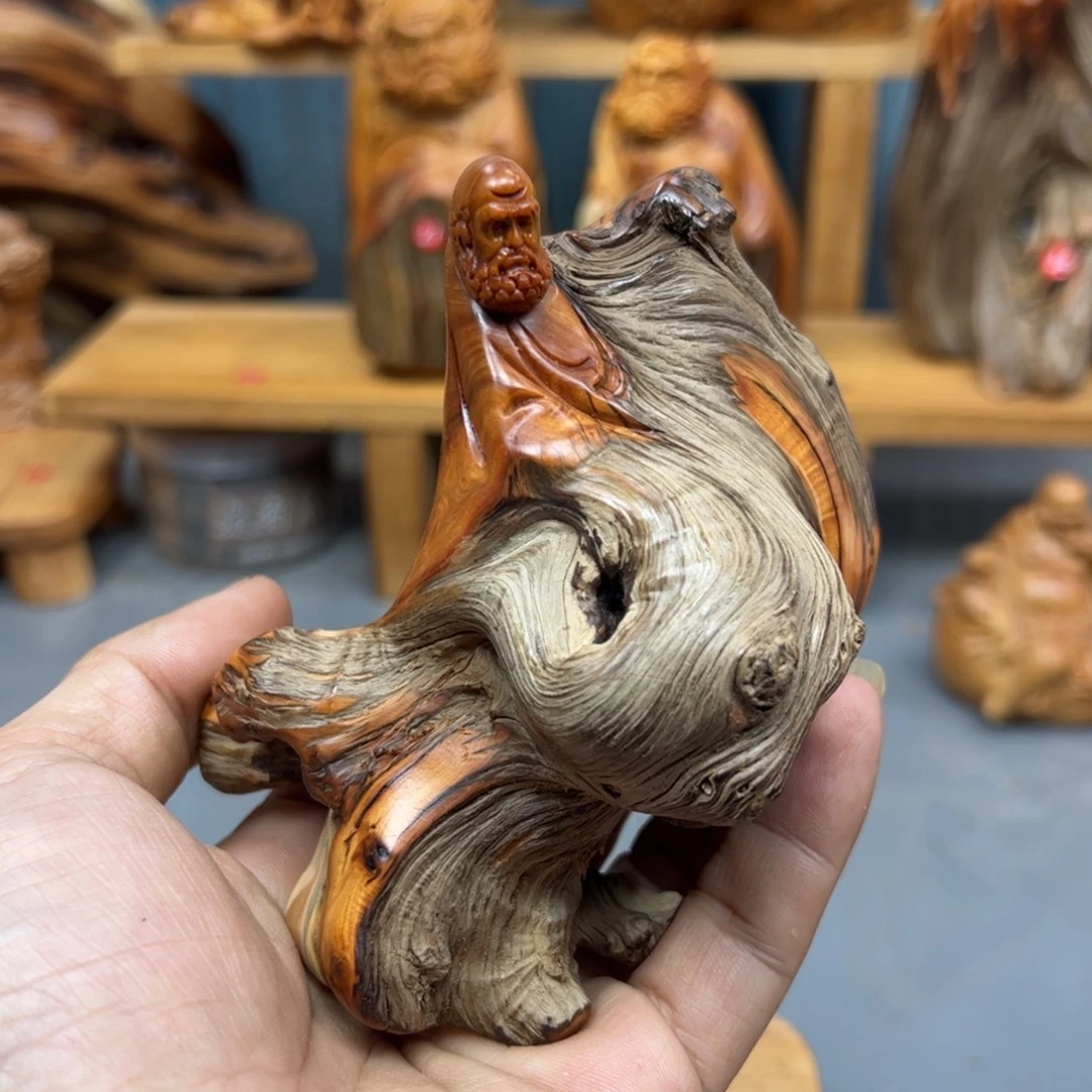 皇***静木崖柏木摆件手把件