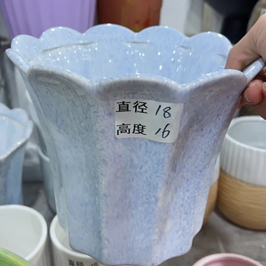 多肉绿植陶瓷花盆9.9包邮，有孔