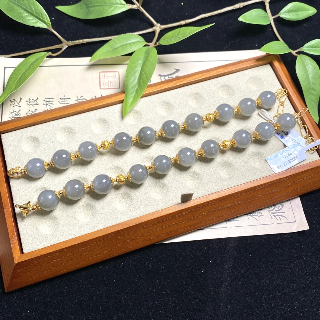 思懿手镯之家-和田玉手串-约12mm-QG1119E02-多样性发一