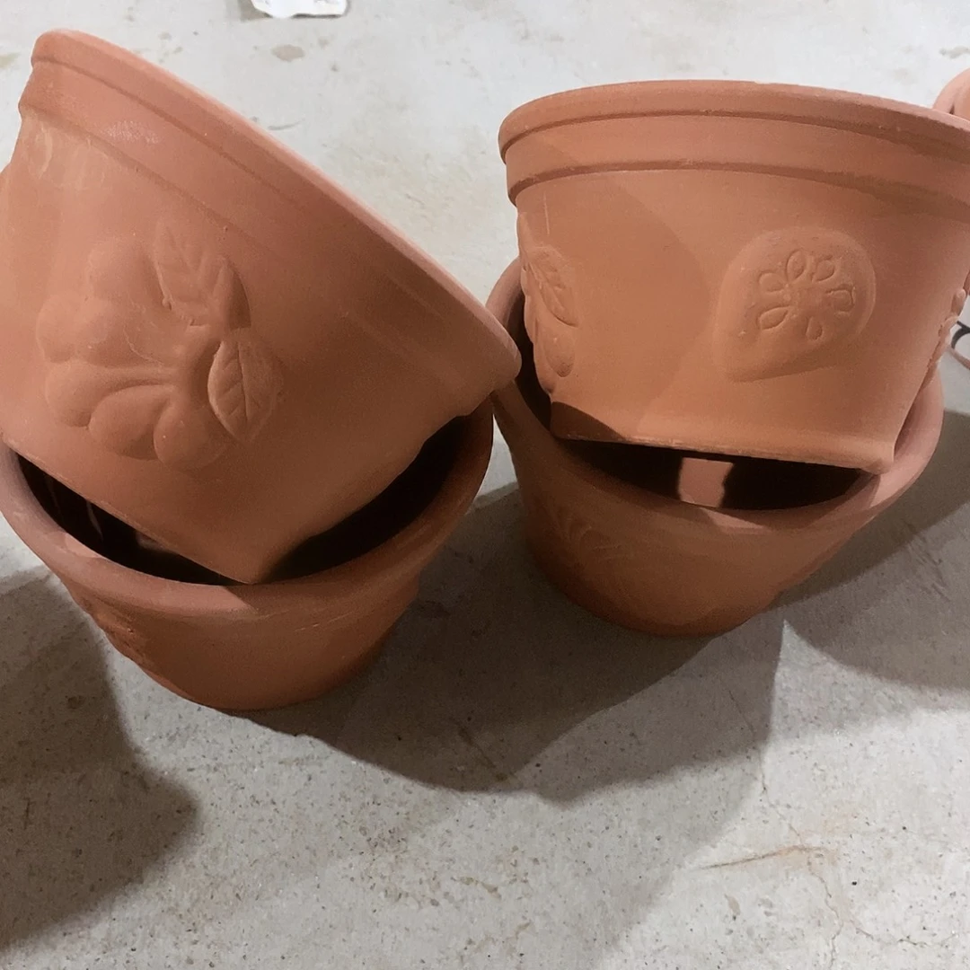 瑕疵红陶水果12×7-4