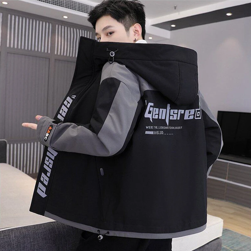 高中生春秋外套男初中学生潮流帅气休闲夹克衫青少年春季外衣褂子