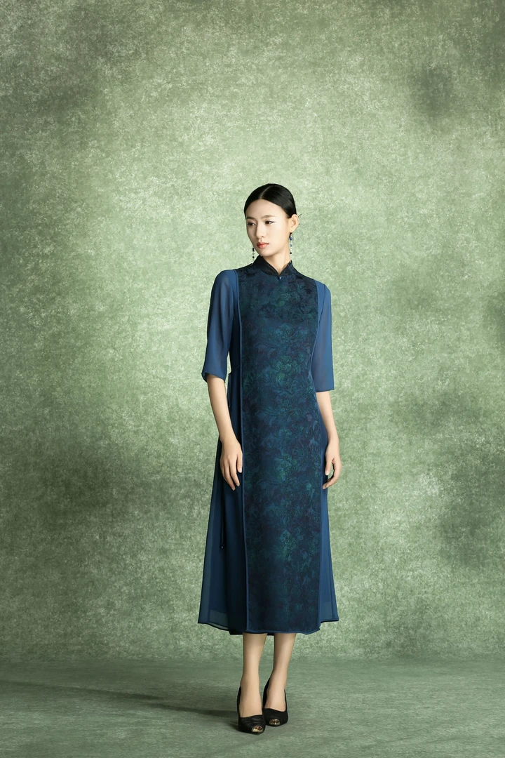 吉祥衣家【玉临秋】新中式国风夏女装连衣裙942237030