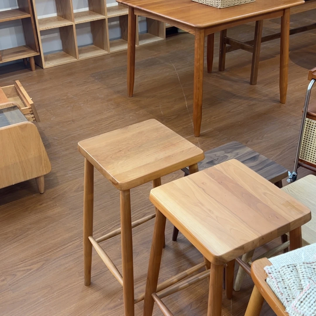 实木樱桃木60吧凳