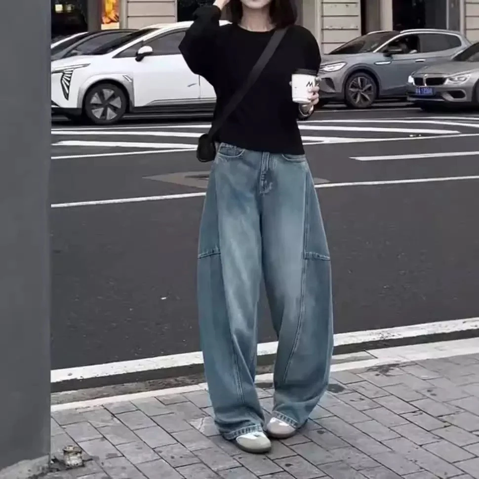 新款长袖宽松上衣休闲阔腿裤女装