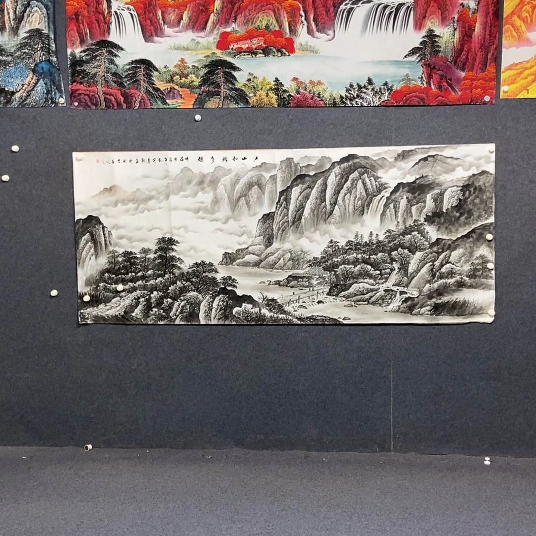 老***哥国画小八尺山水一幅