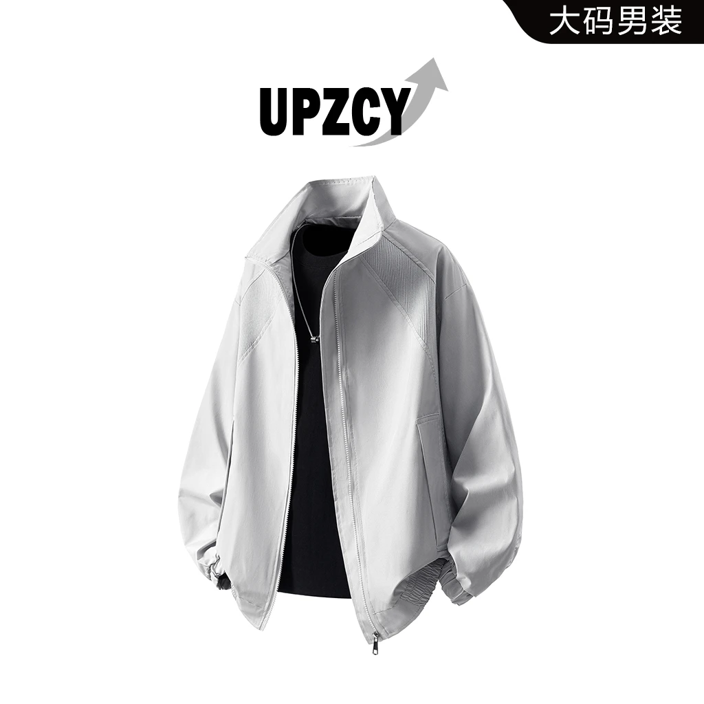 UPZCY美式大码立领飞行夹克男款秋季潮流休闲宽松百搭夹克外套