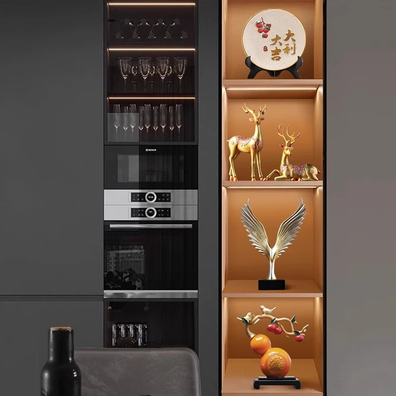 现代轻奢酒柜装饰品摆件高档客厅电视柜玄关家居装饰办公室工艺品