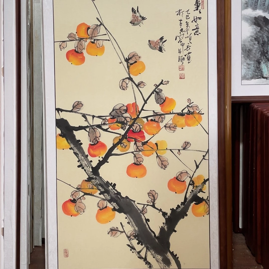 国画带框尺寸63*123厘米