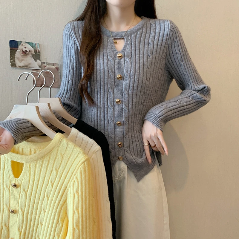 3462大码女装2025春装新款洋气针织衫上衣胖mm宽松显瘦长袖毛衣女