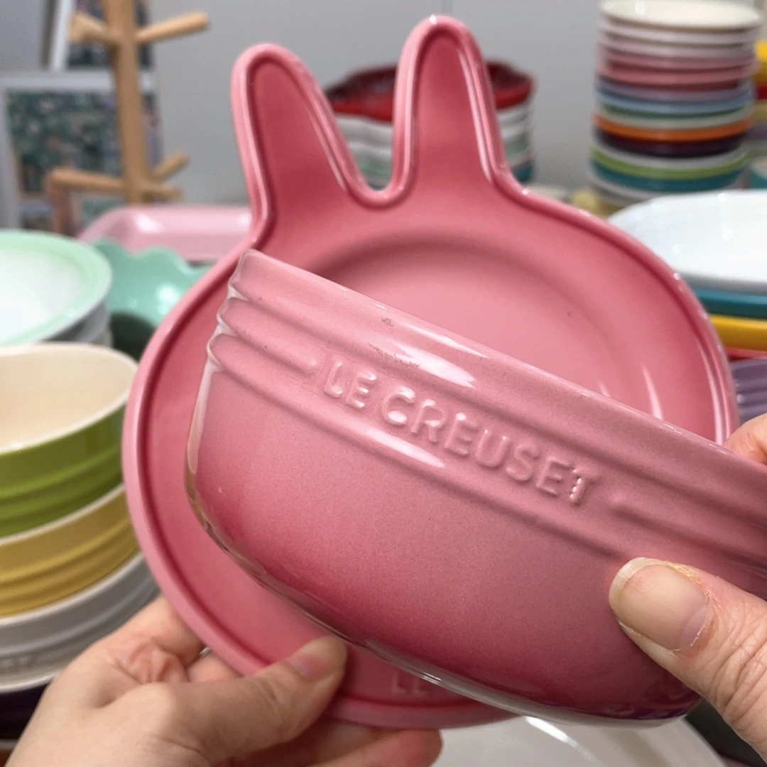 瓷片微瑕2件套 小兔盘➕碗