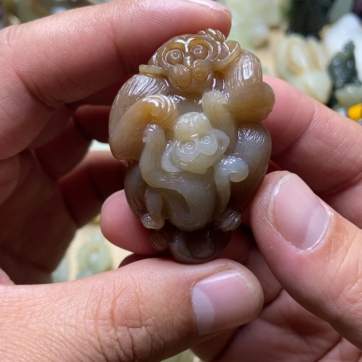 和田玉未镶嵌挂件