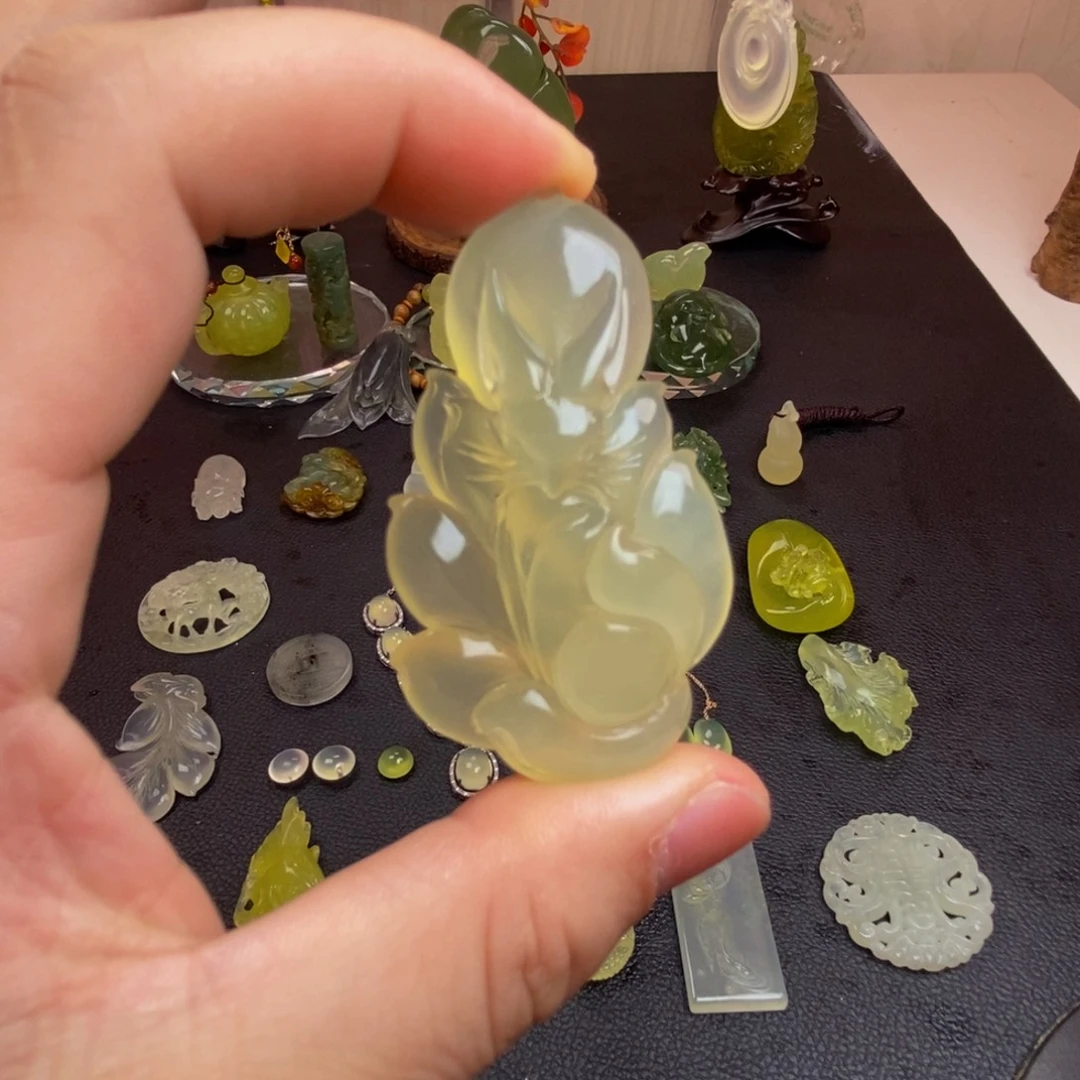 蛇纹石玉合金颈饰