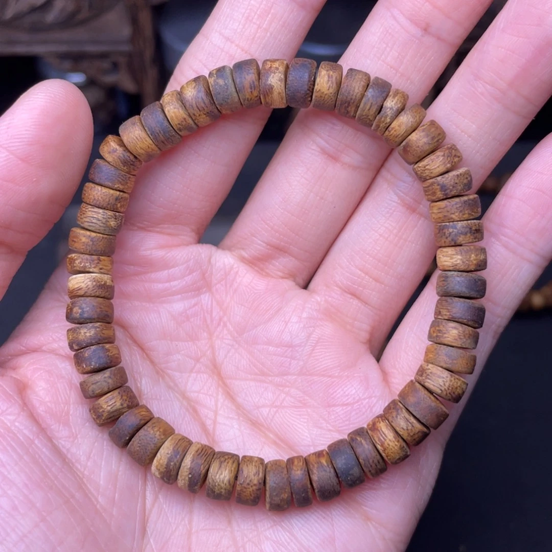 香榧木海南种植绿棋楠随型手串一条