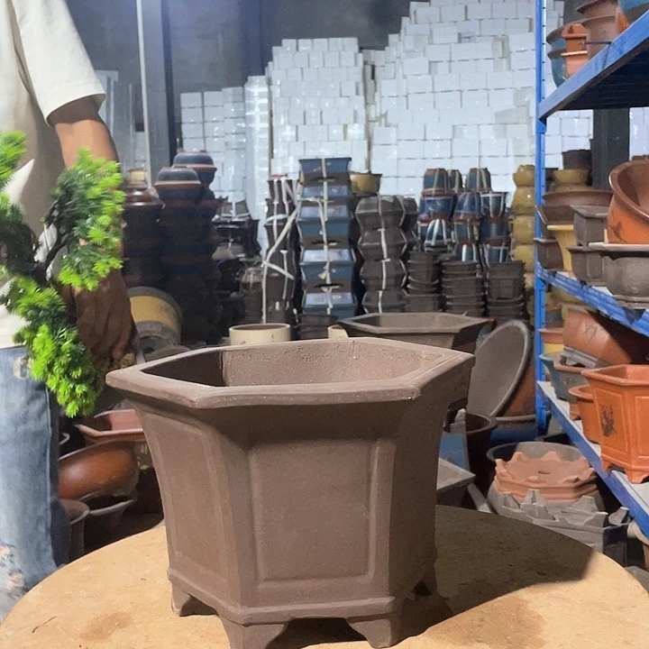 25素面六方花盆花盆