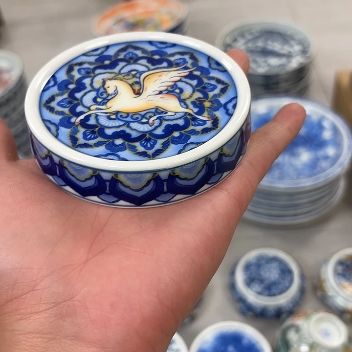 瓷片一马杯垫景德镇