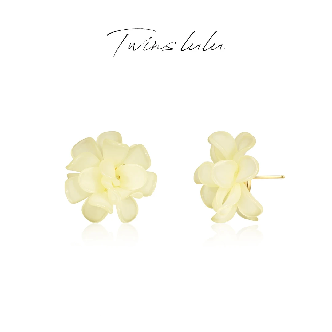 TWINS LULU 镀k金 【官方正品】时尚百搭简约立体花瓣耳环TSL1687