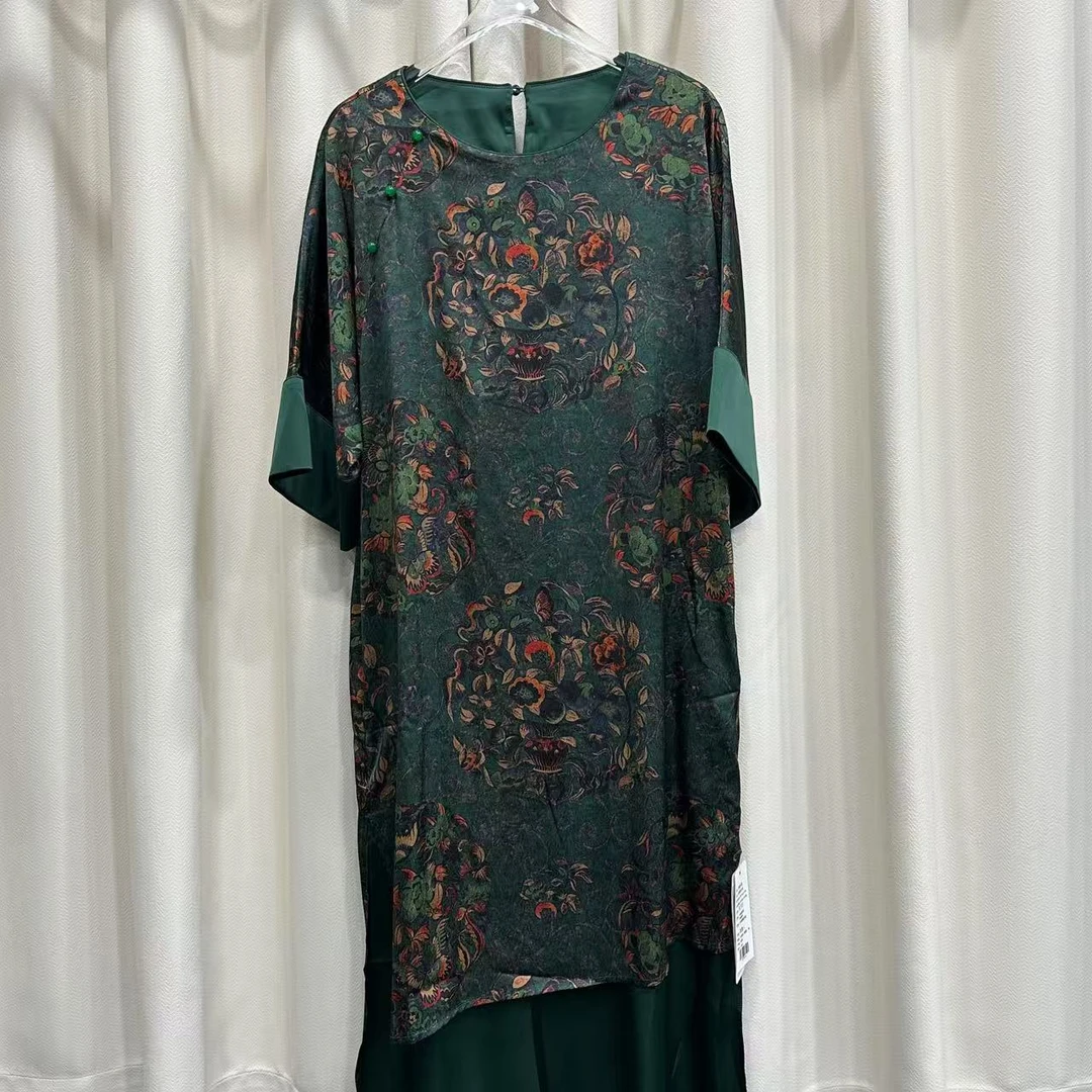 2号   52707  花篮香云缎连衣裙